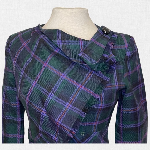 L.A.M.B. by Gwen Stefani Draped Collar Wool Jacket UK Size 4 - Picture 1 of 12